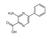 3-氨基-5-苯基-2-吡嗪羧酸 结构式