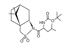 Carbamic acid, [3-methyl-1-[(tetrahydro-8,8-dimethyl-2,2-dioxido-3H-3a,6-methano-2,1-benzisothiazol-1(4H)-yl)carbonyl]butyl]-, 1,1-dimethylethyl ester, [3aS-[1(S*),3aα,6α,7aβ]]- (9CI) 结构式