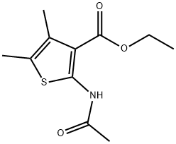 2-(乙酰氨基)-4,5-二甲基噻吩-3-羧酸乙酯 结构式