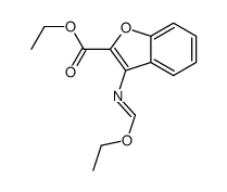 3-[(乙氧亚甲基)氨基]-2-苯并呋喃羧酸乙酯 结构式