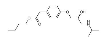 Benzeneacetic acid, 4-[2-hydroxy-3-[(1-methylethyl)amino]propoxy]-, butyl ester, (R)- (9CI) 结构式