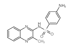 4-氨基-N-(3-甲基-2-喹喔啉基)苯磺酰胺 结构式