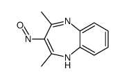 2,4-二甲基-3H-1,5-苯并二氮杂䓬-3-酮肟 结构式