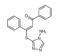 3-[(4-氨基-4H-1,2,4-三唑-3-基)硫代]-1,3-二苯基-2-丙烯-1-酮 结构式