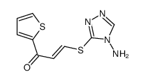 2-Propen-1-one, 3-[(4-amino-4H-1,2,4-triazol-3-yl)thio]-1-(2-thienyl)- 结构式