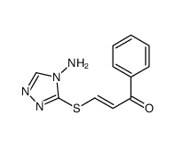 2-Propen-1-one,3-[(4-amino-4H-1,2,4-triazol-3-yl)thio]-1-phenyl- 结构式
