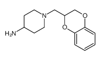 1-[(2,3-二氢-1,4-苯并二氧杂环戊烯-2-基)甲基]-4-哌啶胺 结构式