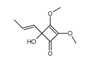 2-Cyclobuten-1-one, 4-hydroxy-2,3-dimethoxy-4-(1Z)-1-propen-1-yl- 结构式