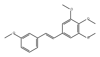 1,2,3-三甲氧基-5-[(1E)-2-(3-甲氧基苯基)乙烯基]苯 结构式