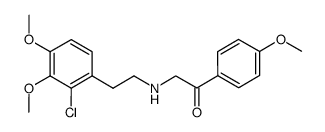 Ethanone, 2-[[2-(2-chloro-3,4-dimethoxyphenyl)ethyl]amino]-1-(4-methoxyphenyl)- 结构式
