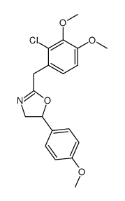 Oxazole, 2-[(2-chloro-3,4-dimethoxyphenyl)methyl]-4,5-dihydro-5-(4-methoxyphenyl)- 结构式