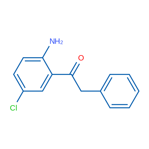 1-(2-氨基-5-氯苯基)-2-苯基乙烷-1-酮 结构式