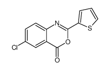 6-chloro-2-thiophen-2-yl-3,1-benzoxazin-4-one 结构式