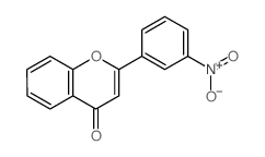 2-(3-硝基苯基)-4H-1-苯并吡喃-4-酮 结构式