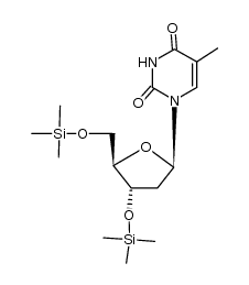 3',5'-双-O-(三甲基硅基)胸苷 结构式