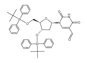 Thymidine, 3',5'-bis-O-[(1,1-dimethylethyl)diphenylsilyl]-α-oxo- 结构式