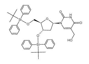 Thymidine, 3',5'-bis-O-[(1,1-dimethylethyl)diphenylsilyl]-α-hydroxy- (9CI) 结构式