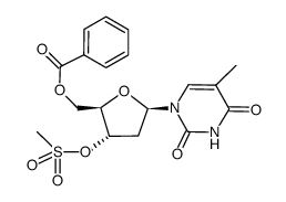Thymidine, 5'-benzoate 3'-methanesulfonate 结构式