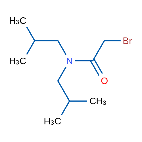 2-溴-N,N-二异丁基乙酰胺 结构式