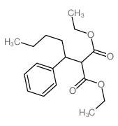 2-(1-苯基戊基)丙二酸二乙酯 结构式