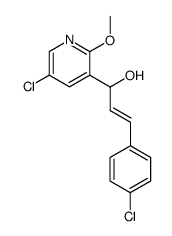 (E)-5-氯-α-(2-(4-氯苯基)乙烯基)-2-甲氧基-3-吡啶甲醇 结构式