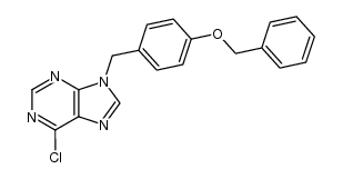 6-氯-9-[[4-(苄氧基)苯基]甲基]-9H-嘌呤 结构式