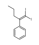 Benzene, [1-(diiodomethylene)butyl]- 结构式