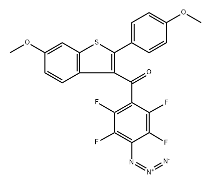 Methanone, (4-azido-2,3,5,6-tetrafluorophenyl)[6-methoxy-2-(4-methoxyphenyl)benzo[b]thien-3-yl]- 结构式