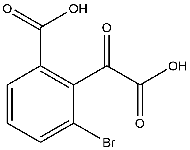 2-溴-6-羧基-α-氧代苯乙酸 结构式