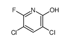 3,5-二氯-6-氟-2(1H)-吡啶酮 结构式