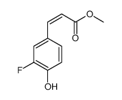 (E)-3-(3-氟-4-羟基苯基)丙烯酸甲酯 结构式