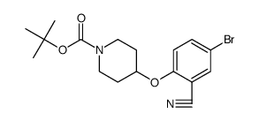 4-(4-溴-2-氰基苯氧基)哌啶-1-羧酸叔丁基酯 结构式
