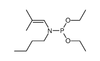 Phosphoramidous acid, N-butyl-N-(2-methyl-1-propen-1-yl)-, diethyl ester 结构式