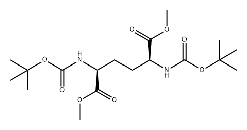2,5-双[[(1,1-二甲基乙氧基)羰基]氨基]己二酸二甲酯,(2S,5S)- 结构式