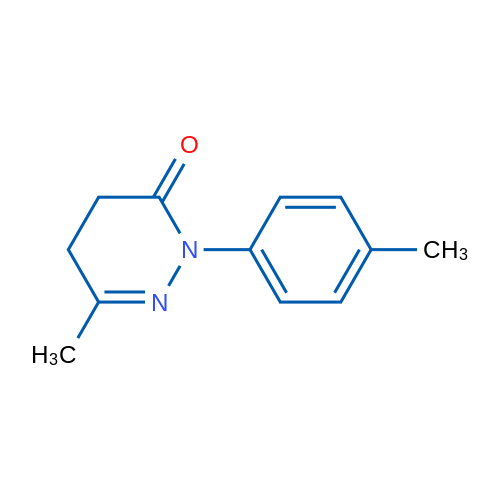 6-甲基-2-(对甲苯基)-4,5-二氢哒嗪-3(2H)-酮 结构式