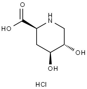 (2S,4S,5S)-4,5-二羟基-2-哌啶甲酸盐酸盐(1:1) 结构式