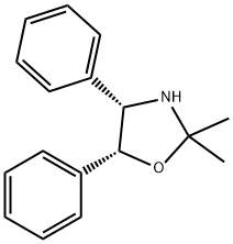 (4S-顺式)-2,2-二甲基-4,5-二苯基恶唑烷 结构式
