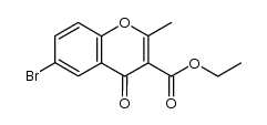 6-溴-2-甲基-4-氧代-4H-苯并吡喃-3-羧酸乙酯 结构式