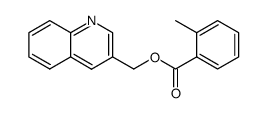 Benzoic acid, 2-methyl-, 3-quinolinylmethyl ester 结构式