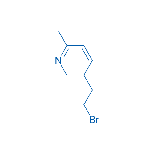 5-(2-溴乙基)-2-甲基吡啶 结构式