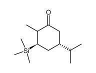 Cyclohexanone, 2-methyl-5-(1-methylethyl)-3-(trimethylsilyl)-, (2R,3R,5S)-rel- 结构式