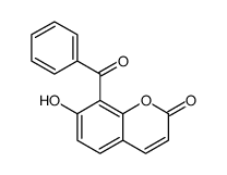 8-苯甲酰基-7-羟基-2H-1-苯并吡喃-2-酮 结构式