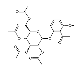1-[2-Hydroxy-6-[(2,3,4,6-tetra-O-acetyl-b-D-glucopyranosyl)oxy]phenyl]
ethanone 结构式