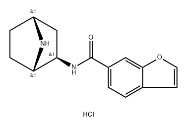 6-苯并呋喃甲酰胺-N-(1S,2R,4R)-7-氮杂双环[2.2.1]庚-2-基-盐酸盐(1:1) 结构式