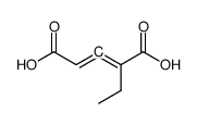 2-乙基-2,3-戊二烯二酸 结构式