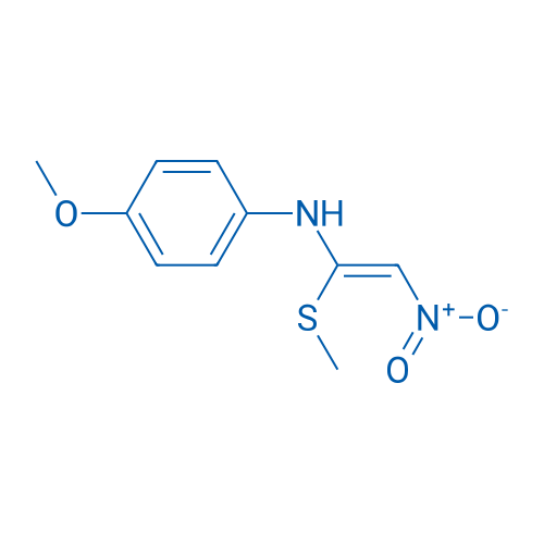 4-METHOXY-N-[1-(METHYLSULFANYL)-2-NITROVINYL]ANILINE 结构式