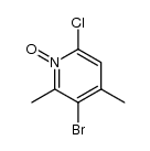 3-溴-6-氯-2,4-二甲基吡啶-1-氧化物 结构式