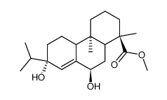 1-Phenanthrenecarboxylic acid, 1,2,3,4,4a,4b,5,6,7,9,10,10a-dodecahydro-7,9-dihydroxy-1,4a-dimethyl-7-(1-methylethyl)-, methyl ester, (1R,4aR,4bR,7R,9R,10aR)- 结构式