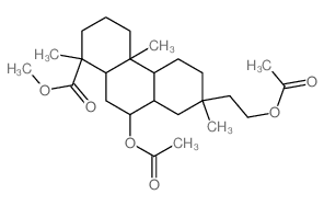 8α-松香烷-15-酸-7α-羟基-13α-(2-羟乙基)-13-甲基-甲酯二乙酸酯 结构式