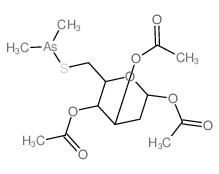 β-D-arabino-Hexopyranose, 2-deoxy-6-thio-, 1,3,4-triacetate 6-(dimethylarsinite) (9CI) 结构式